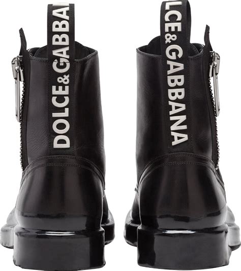 dolce gabbana logo combat boots|dolce & gabbana boots women's.